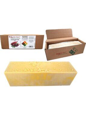 Raw Unrefined Cocoa Butter - Natural Moisturizer for Creams, Lotions & Balms